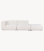 HKliving Bank vint couch: element left divan, boucle, cream