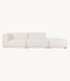 HKLIVING Bank vint couch: element left 1,5-seat boucle, cream