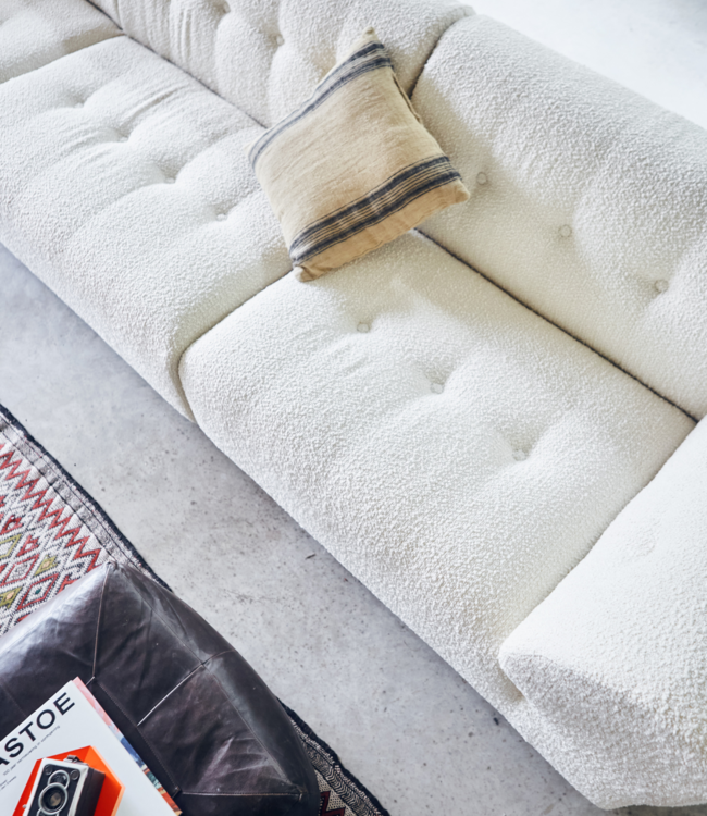HKLIVING Bank vint couch: element right, boucle, cream