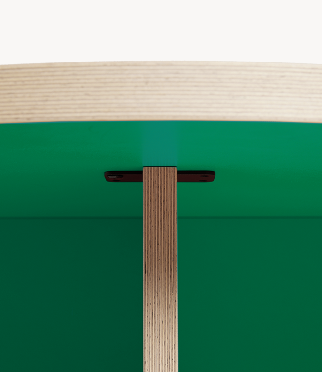 HKLIVING Eettafel dining table green round 130cm