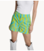 Alix The Label Broek short ladies woven boucle zebra shorts lime yellow