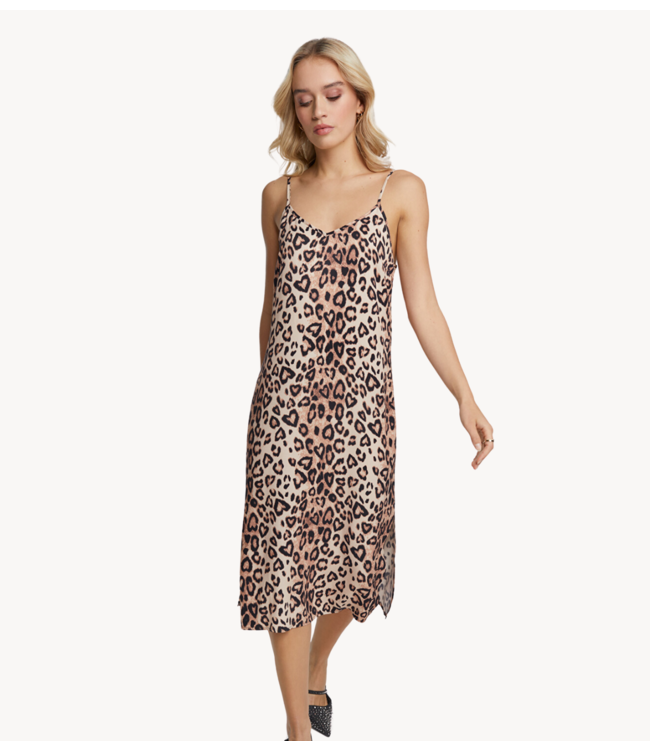 Alix The Label Jurk ladies woven twill leopard camisol dress