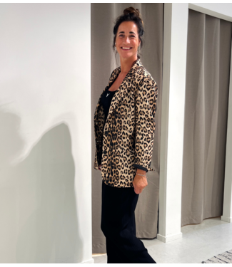 Alix The Label Blazer ladies woven leopard blazer animal