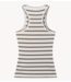 10DAYS Top tank top rib stripes ecru, sage