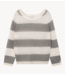 10DAYS Trui thin knit sweater stripes ecru, sage