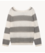 10DAYS Trui thin knit sweater stripes ecru, sage