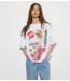 Stieglitz T-Shirt Lila oversized T-shirt white