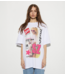 Stieglitz T-Shirt Lila oversized T-shirt white