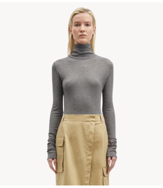 Samsøe Samsøe Top lange mouw Sasonnet ls t-neck 15338 midgrey