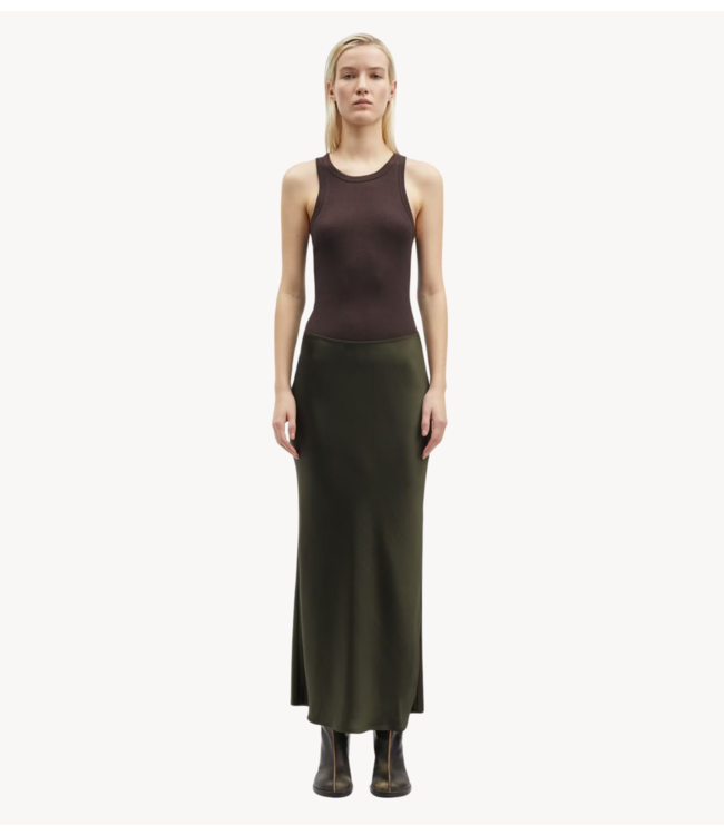 Samsøe Samsøe Rok Saagneta long skirt 12956 forest night