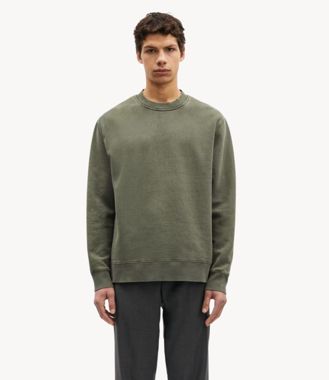 Samsøe Samsøe Sweater Pigment crew neck  FOREST NIGHT