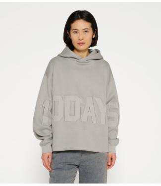 10DAYS Trui statement hoodie logo patch  graphite