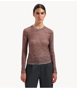 Olaf Top wind aop top ls brown