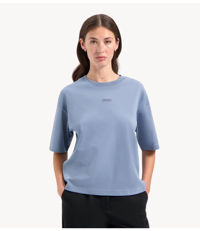 Olaf T-shirt interlock boxy tee dusty blue