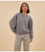 BY-BAR Trui bibi lucky  vintage sweater charcoal