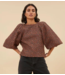 BY-BAR Blouse zasu jacquard blouse brown panter