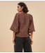 BY-BAR Blouse zasu jacquard blouse brown panter