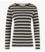 BY-BAR Top  basic ls big stripe top midnight