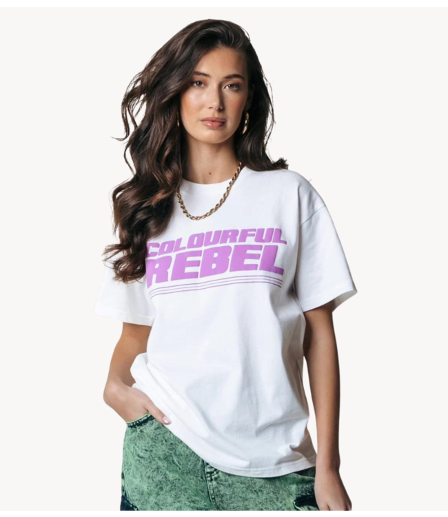 Colourful Rebel T-shirt Bold Puff Logo Loosefit Tee white