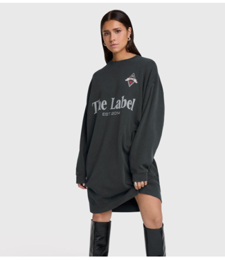 Alix The Label Jurk ladies knitted The Label sweat dress black