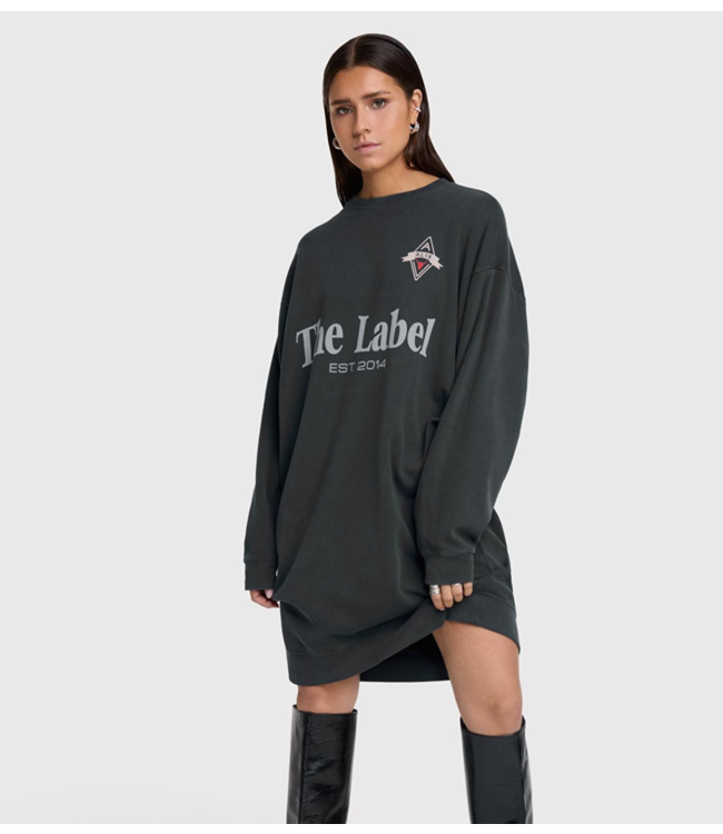 Alix The Label Jurk ladies knitted The Label sweat dress black