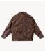 Refined Department Jacket ladies woven fake leather jacket Britt brown