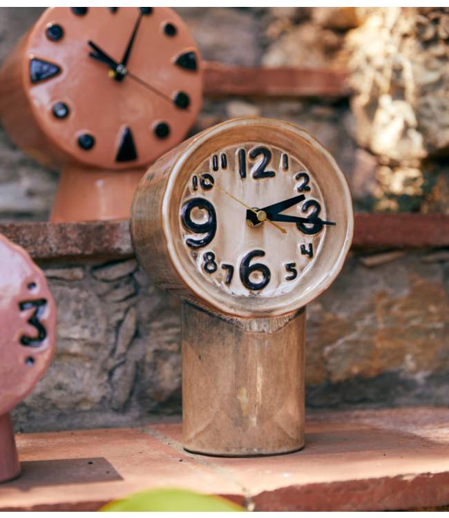 HKLIVING Klok Retro ceramic clock cream