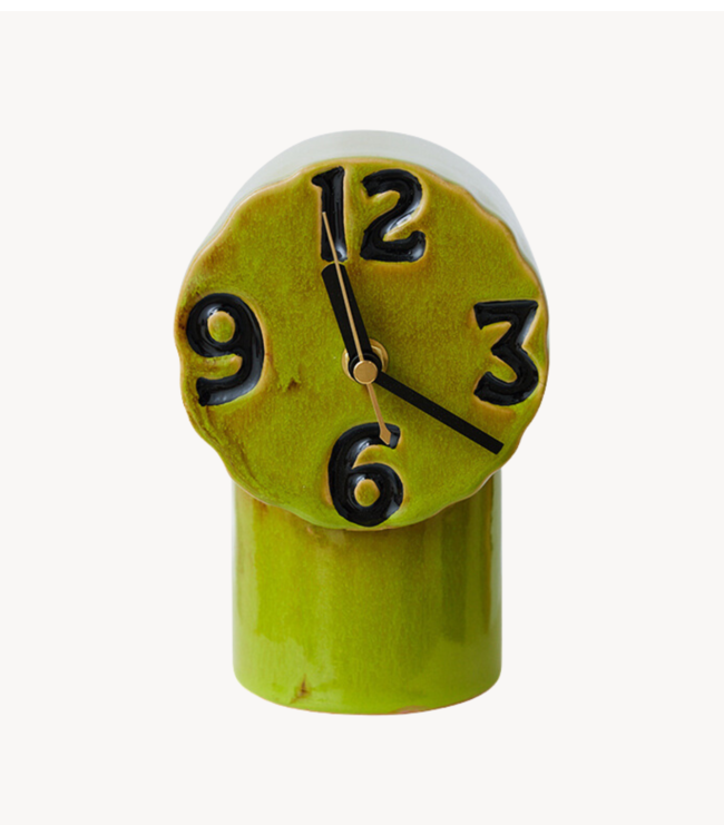 HKLIVING Klok Retro ceramic clock olive