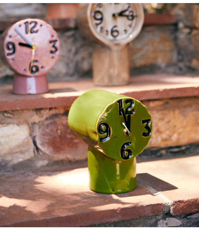HKLIVING Klok Retro ceramic clock olive