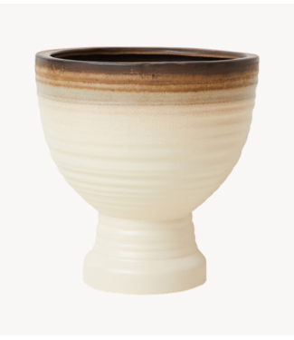 HKLIVING Stoneware plantenpot vanilla