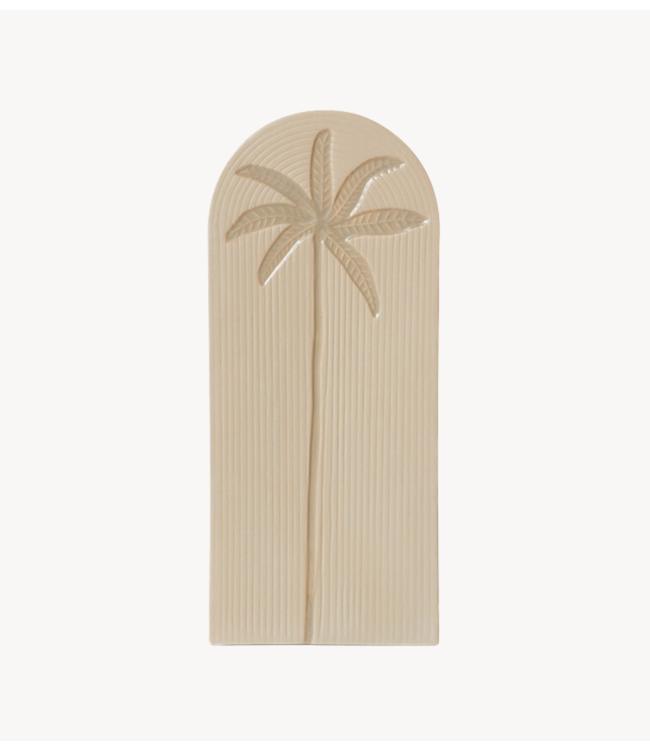 HKLIVING Wanddecoratie Stoneware wall tile palm