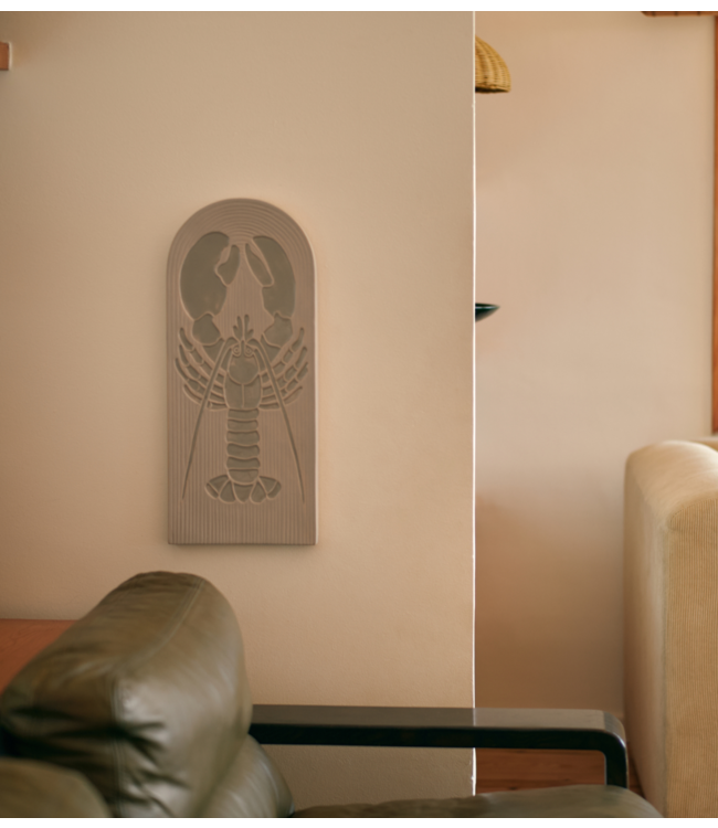 HKLIVING Wanddecoratie Stoneware wall tile lobster