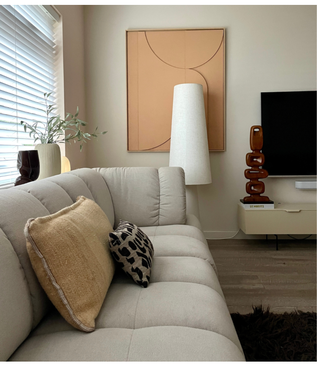 HKLIVING Bank Wave couch: element right divan, cosy, beige