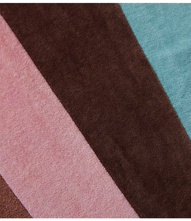 HKLIVING Kussen Striped velvet cushion eventide (45x45cm)