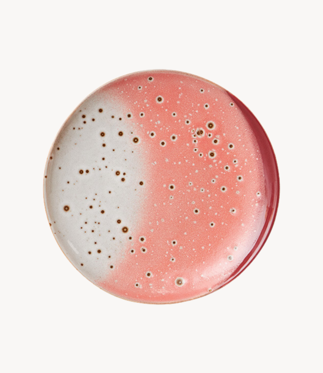 HKLIVING Bord 70s ceramics: dessert plates lychee (set of 2)