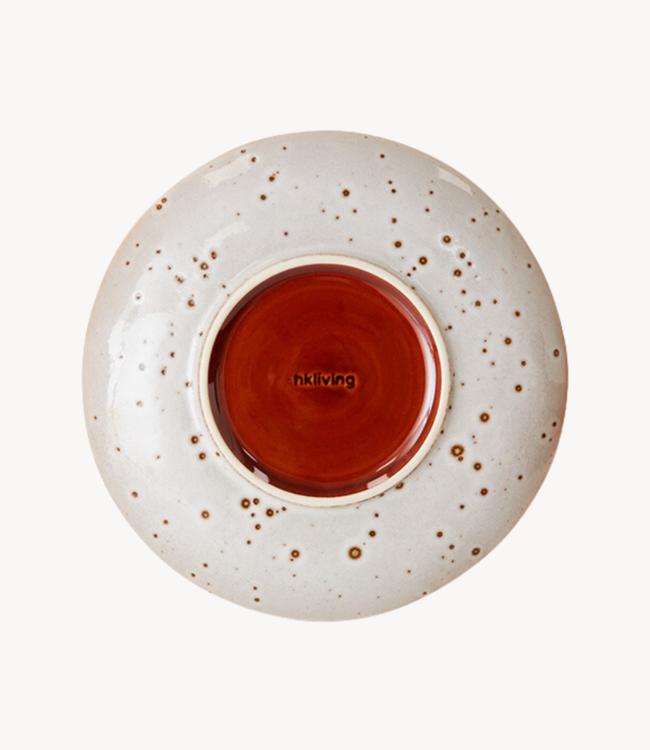 HKLIVING Bord 70s ceramics: dessert plates lychee (set of 2)