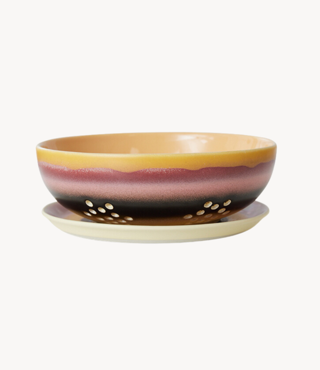 HKLIVING Fruitschaal 70s ceramics: berry bowl sunset