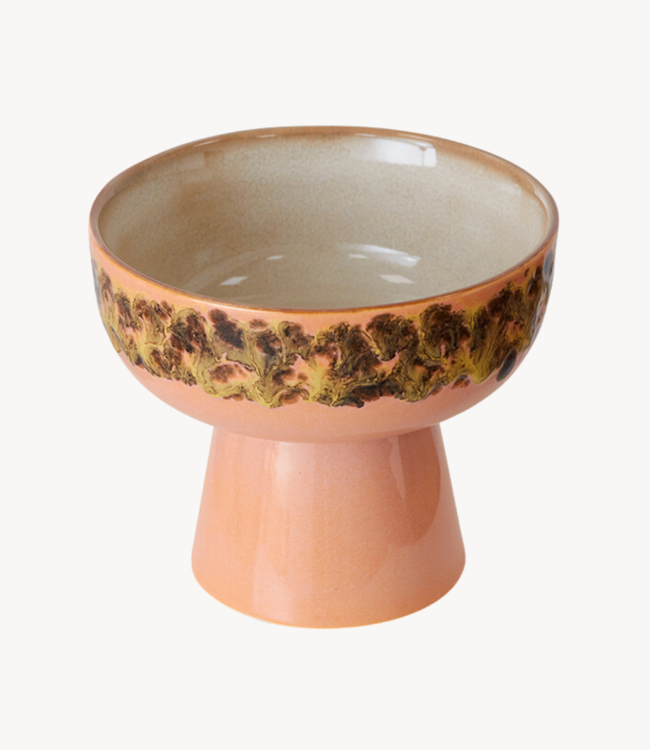 HKLIVING Kom 70s ceramics: tapas bowl on base L lush