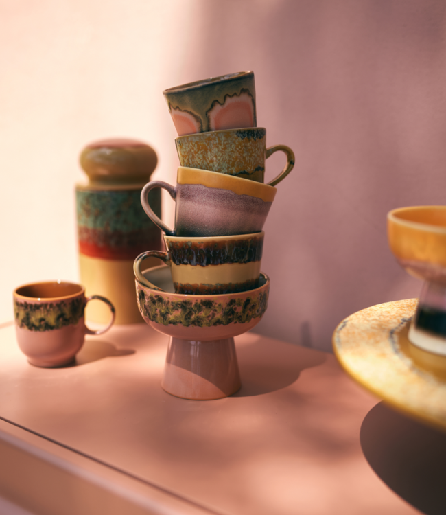 HKLIVING Kom 70s ceramics: tapas bowl on base L lush