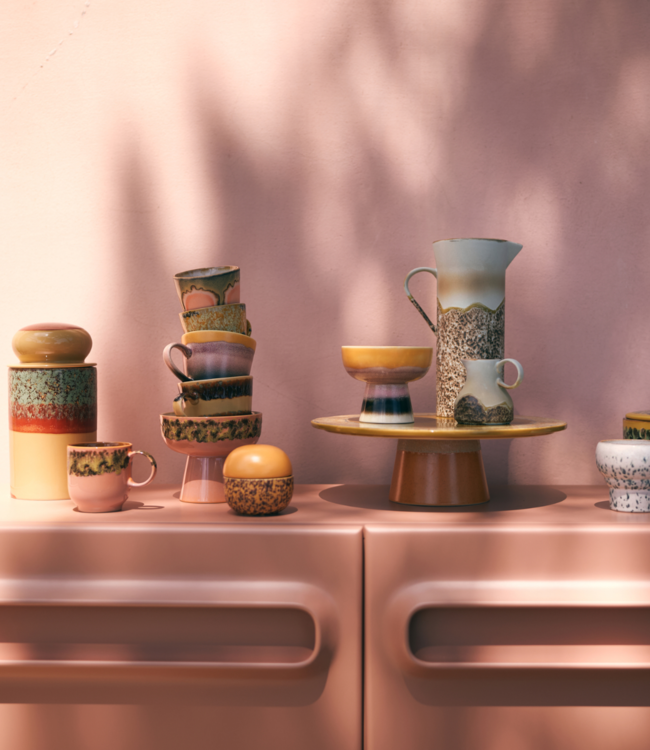 HKLIVING Kom 70s ceramics: tapas bowl on base L lush