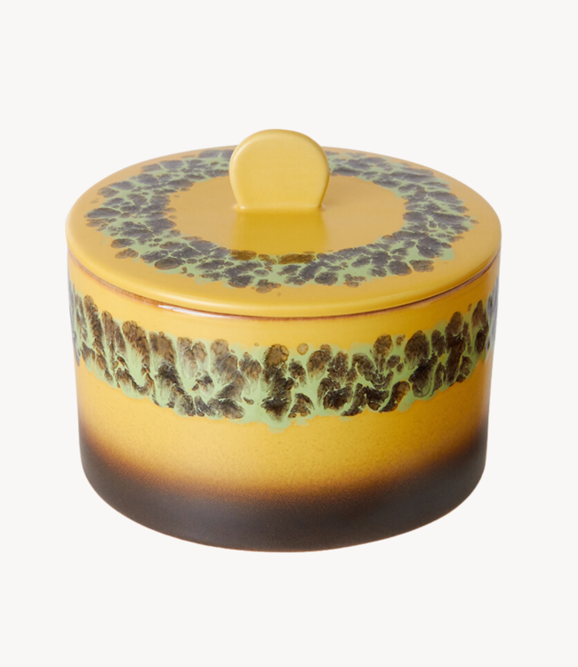 HKLIVING Koektrommel 70s ceramics: cookie jar kelp