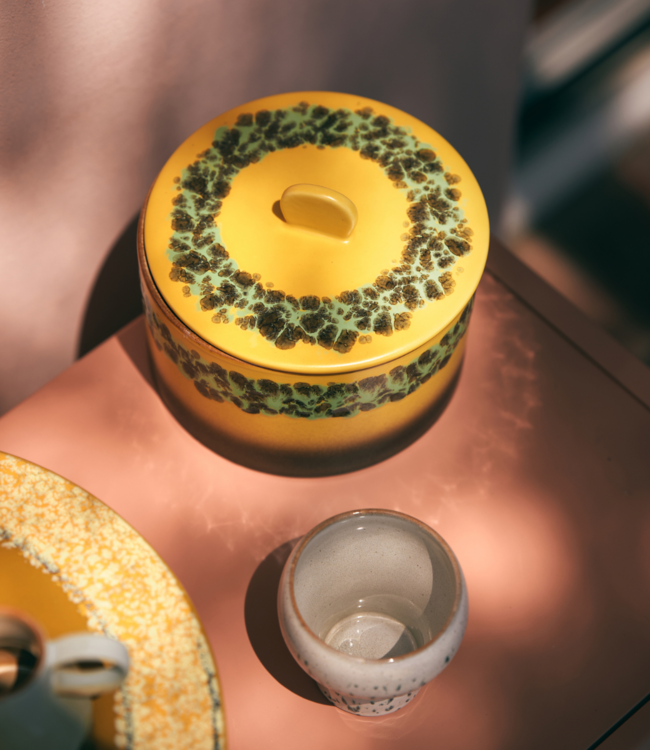 HKLIVING Koektrommel 70s ceramics: cookie jar kelp