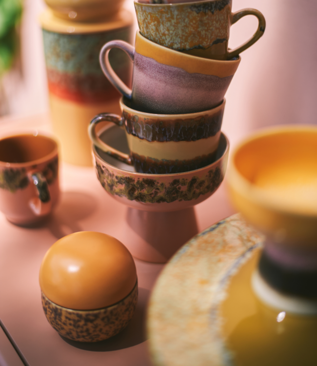 HKLIVING Suikerpot 70s ceramics: sugar pot bay