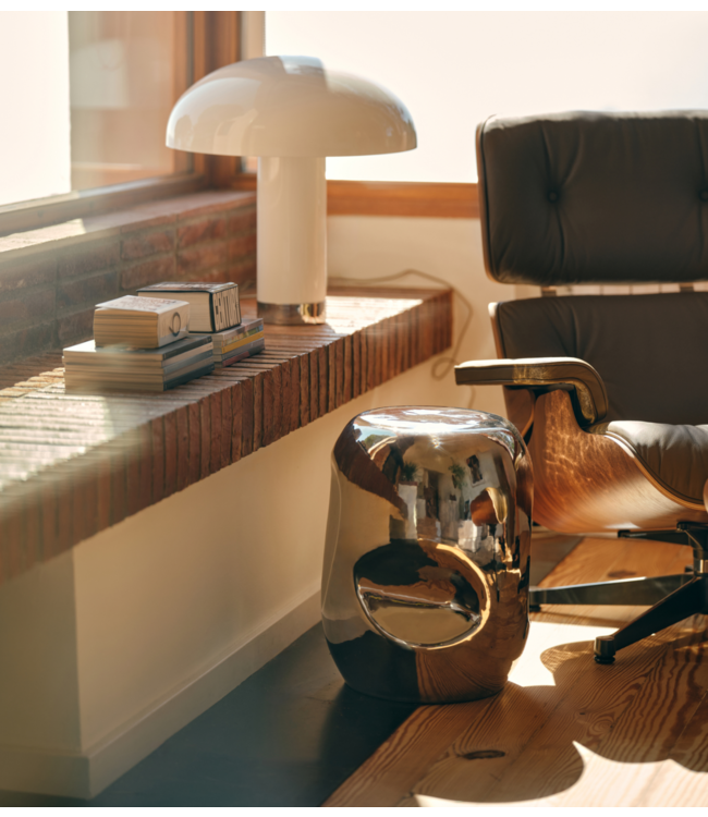 HKLIVING Bijzettafel Currents chrome side table