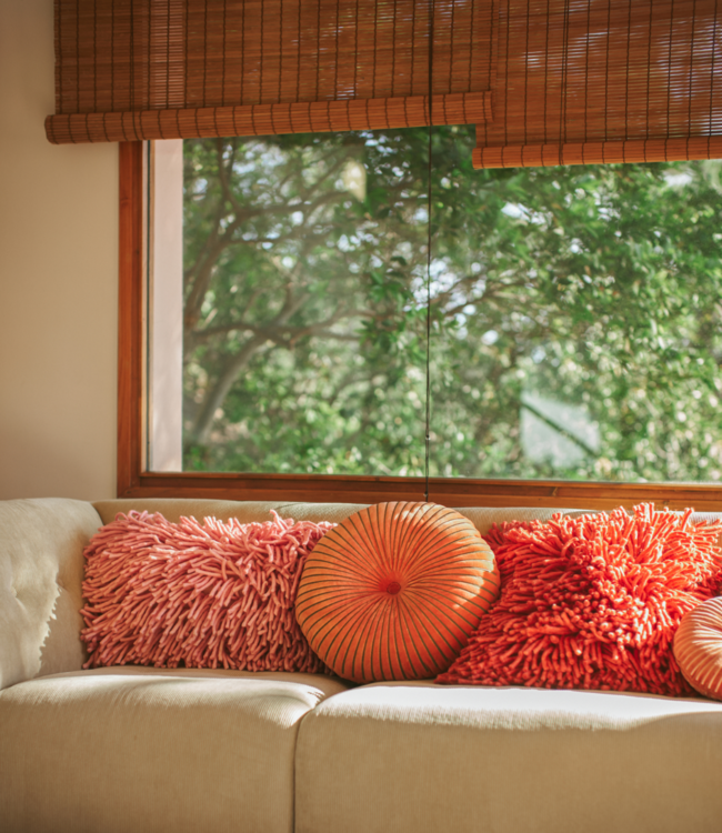 HKLIVING Kussen Rugged cushion pink (70x45cm)