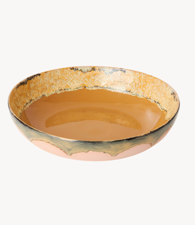 HKLIVING Kom 70s ceramics: salad bowl sunflower