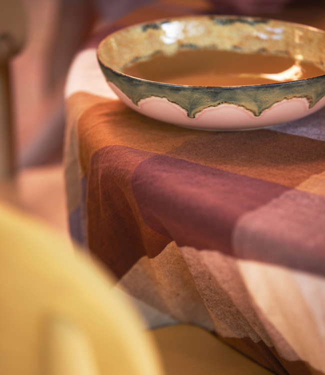 HKLIVING Kom 70s ceramics: salad bowl sunflower