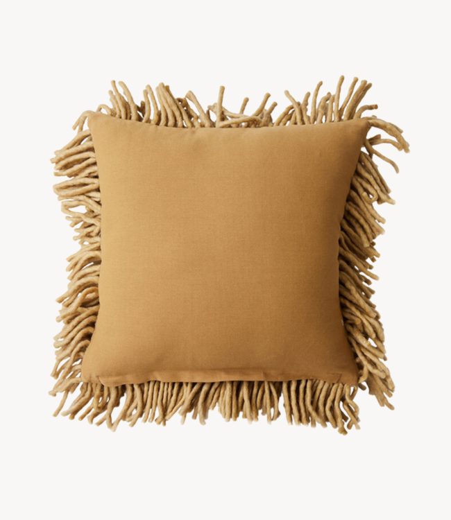 HKLIVING Kussen Rugged woolen cushion olive (50x50cm)