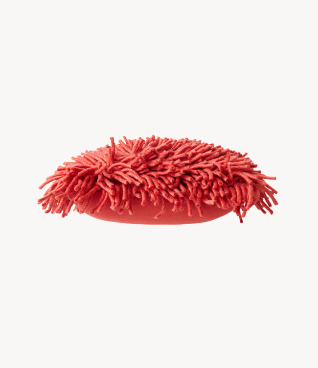 HKLIVING Kussen Rugged woolen cushion cherry red (50x50cm)