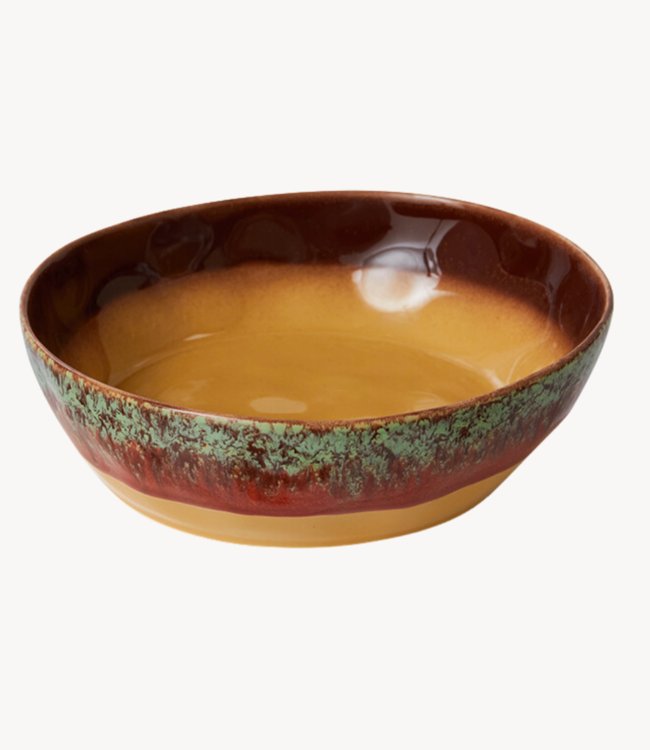 HKLIVING Kom 70s ceramics: pasta bowls cove (set of 2)